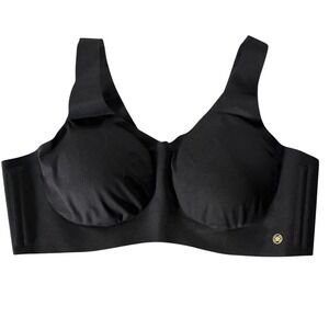 Honeylove Silhouette Bra Black Wire-Free Seamless Support Bralette Size 2X